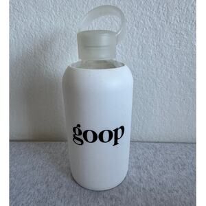 bkr Little 16oz White Bottle with "goop" logo